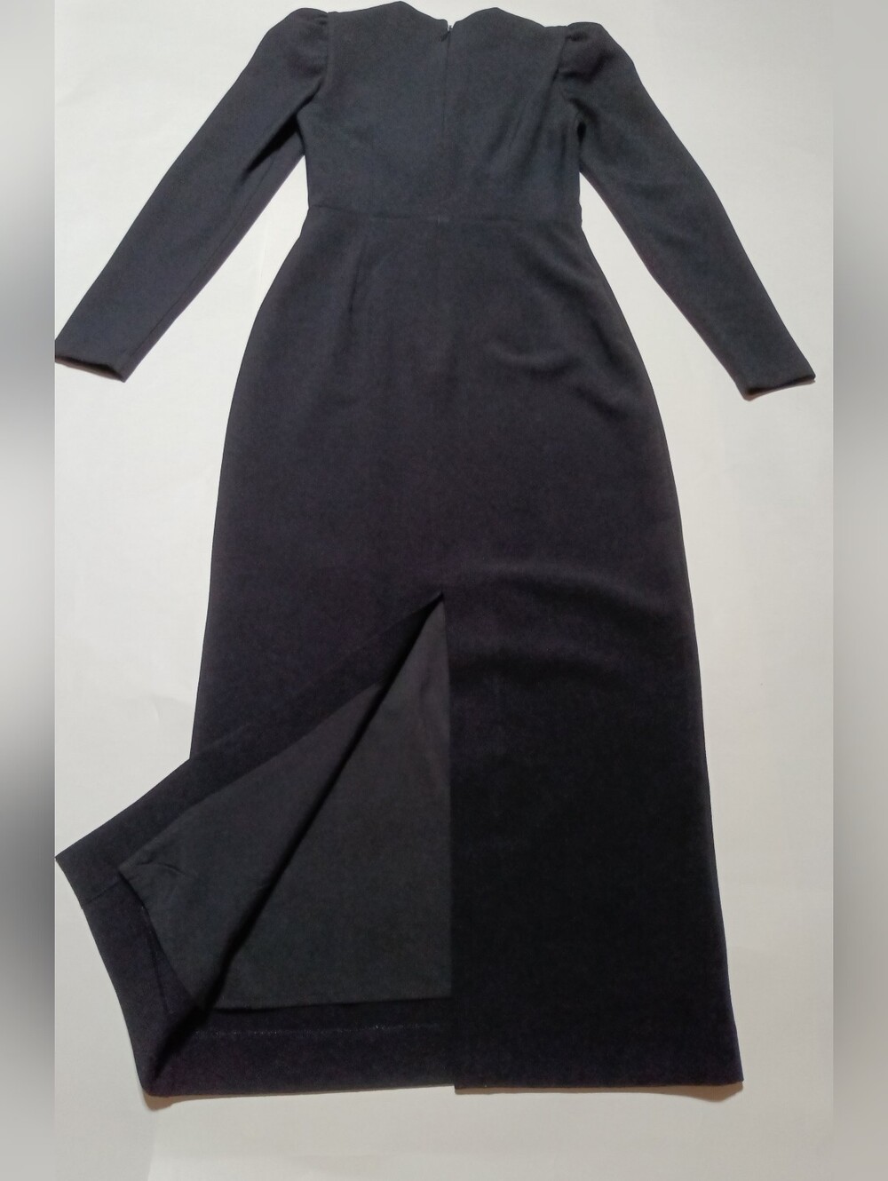 ANTONIO MELANI Alicia Black Long Sleeve Tassel-Detail Evening Midi Dress Size 0 - Picture 11 of 16